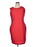 Calvin Klein Chevron-herringbone Red Cocktail Dress Size 14 - photo 1