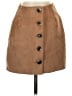 Bershka Solid Tan Casual Skirt Size S - photo 1