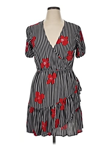Madewell Ruffle-Wrap Dress in Candied Orchids (view 1)