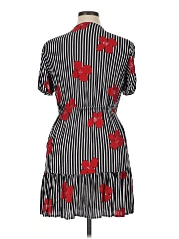 Madewell Ruffle-Wrap Dress in Candied Orchids (view 2)