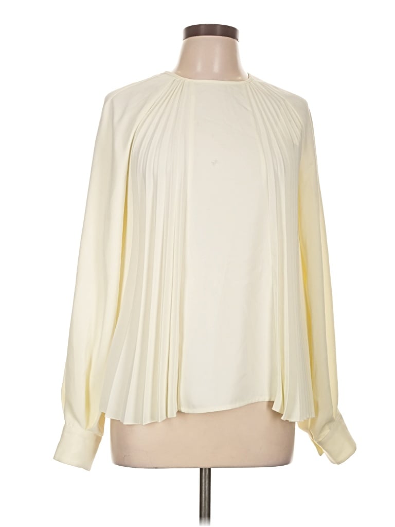 Msgm Long Sleeve Blouse In Ivory