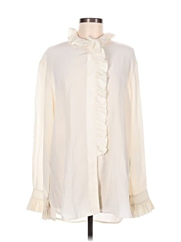 Samsoe Samsoe Long Sleeve Silk Top (view 1)
