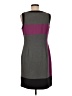 Madison Color Block Gray Casual Dress Size 8 - photo 2