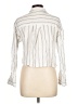 Love Notes 100% Cotton Stripes Ivory 3/4 Sleeve Button-Down Shirt Size L - photo 2