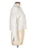 Love Notes 100% Cotton Stripes Ivory 3/4 Sleeve Button-Down Shirt Size L - photo 4