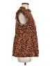 Angashion Animal Print Brown Sleeveless Blouse Size M - photo 4