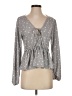 Altar'd State Gray Long Sleeve Blouse Size S - photo 1