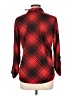 New York Laundry 100% Polyester Plaid Red Long Sleeve Blouse Size L - photo 2