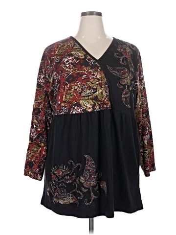 Ulla Popken 3/4 Sleeve Blouse (view 1)