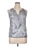 ChicMe Silver Sleeveless Blouse Size XL - photo 1