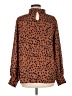 Unbranded Animal Print Brown Long Sleeve Blouse Size M - photo 2