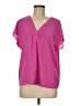 Ann Taylor 100% Polyester Pink Short Sleeve Blouse Size M - photo 1