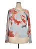 Nic + Zoe Print Blue Pullover Sweater Size XXL - photo 1