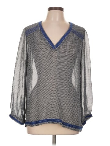 Joie Long Sleeve Silk Top (view 1)