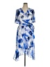 DKNY 100% Polyester Blue Cocktail Dress Size 14 - photo 1