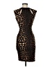 Aqua Animal Print Brown Cocktail Dress Size M (estimated) - photo 2