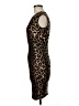 Aqua Animal Print Brown Cocktail Dress Size M (estimated) - photo 5