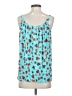 CAbi 100% Rayon Blue Sleeveless Blouse Size S - photo 2