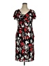 Mica 100% Polyester Print Black Casual Dress Size 14 - photo 1