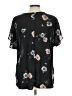 West Kei 100% Polyester Black Short Sleeve Blouse Size L - photo 2