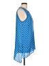Zac & Rachel 100% Polyester Blue Sleeveless Blouse Size L - photo 4