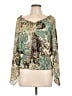 Cato 100% Polyester Green Long Sleeve Blouse Size L - photo 1