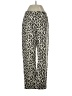 Essentials 100% Cotton Animal Print Ivory Casual Pants Size EU (FR) 36 / US 4 - photo 1