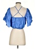 Zara Blue Short Sleeve Blouse Size XS - photo 2