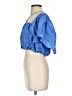 Zara Blue Short Sleeve Blouse Size XS - photo 5