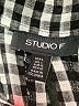 Studio F Checkered-gingham Black Long Sleeve Button-Down Shirt Size L - photo 7