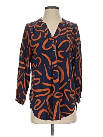 Amour Vert 3/4 Sleeve Silk Top (view 1)