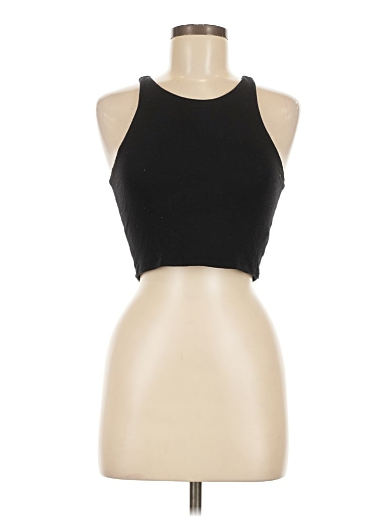 Pre-owned Honey Punch Tank Top Black Halter Neckline Tops
