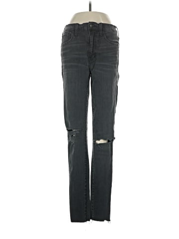 Madewell Tall 9" Mid-Rise Skinny Jeans in Black Sea (view 1)