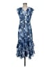 Tommy Hilfiger 100% Polyester Paisley Blue Casual Dress Size 4 - photo 1