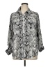 Zac & Rachel 100% Polyester Animal Print Gray 3/4 Sleeve Blouse Size XL - photo 1
