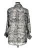 Zac & Rachel 100% Polyester Animal Print Gray 3/4 Sleeve Blouse Size XL - photo 2
