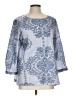 Paraphrase 100% Polyester Blue 3/4 Sleeve Blouse Size L - photo 1