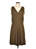 MICHAEL Michael Kors Solid Brown Casual Dress Size 10 - photo 1
