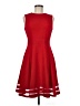 Calvin Klein Solid Red Cocktail Dress Size 6 - photo 1