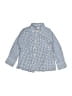 Crewcuts 100% Cotton Checkered-gingham Blue Long Sleeve Button-Down Shirt Size 3 - photo 1