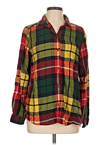 American Eagle Outfitters Long Sleeve Button-Down Shirt (view 1)