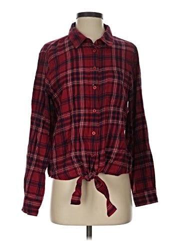 Aqua Long Sleeve Button-Down Shirt (view 1)