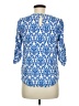 Newbury Kustom 100% Rayon Blue 3/4 Sleeve Blouse Size M - photo 2