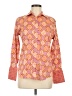Tizzie Paisley Orange Long Sleeve Button-Down Shirt Size M - photo 1