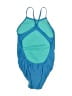 Speedo Solid Blue One Piece Swimsuit Size XS (kids) - photo 2