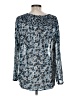 J.Jill 100% Polyester Blue Long Sleeve Blouse Size M - photo 2