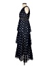 Self-Portrait 100% Polyester Polka Dots Blue Cocktail Dress Size 4 - photo 5