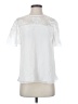 Ted Baker London 100% Polyester Solid White Short Sleeve Blouse Size 4 (1) - photo 1