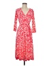 Eliza J Print Red Casual Dress Size 6 - photo 1
