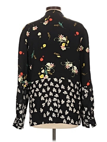 Derek Lam Long Sleeve Silk Top (view 2)